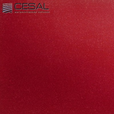 Кассета алюминиевая Cesal красная глянцевая Бордо B002 300x300 мм. (Закрытая подвесная система)